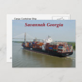 Cargo Container Ship Briefkaart (Voorkant / Achterkant)