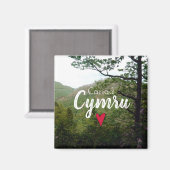 Cariad Cymru Wales Hill Landschap Duivels Brug Magneet (Voorkant / Achterkant)