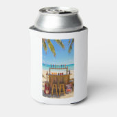 Caribbean Beach My Happy Place Blikjeskoeler (Blikje Achterkant)