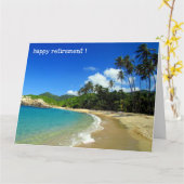 Caribbean Beach pensioen Kaart (Gele Bloem)
