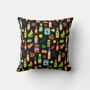 Caribbean Chillies en Spices Voedsel Patroon Kussen
