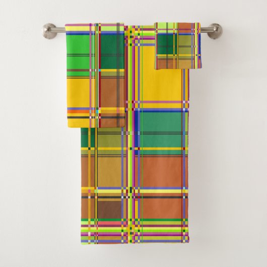 Caribbean Colorful Fabric Madras Tartan (En situation)