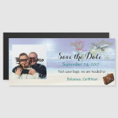 Caribbean Destination Wedding Save the Date Magnet Magnetische Uitnodiging (Voorkant / Achterkant)