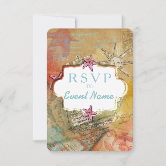 Caribbean Dream - Invitation, carte RSVP (Devant)