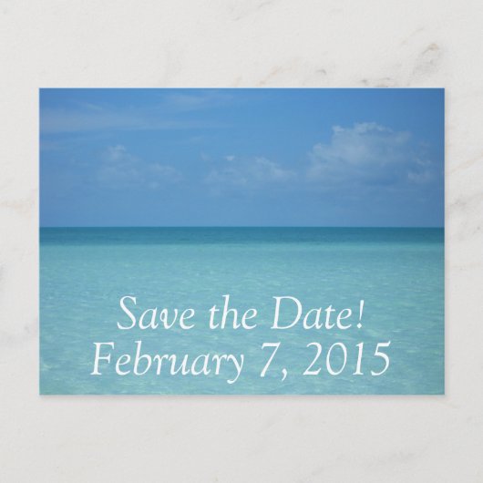 Caribbean Horizon Save the Date Briefkaart (Voorkant)