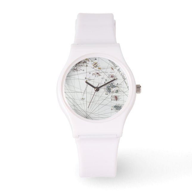 CARIBBEAN: KAART, 1775 HORLOGE (Voorkant)