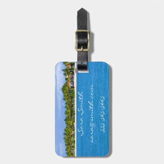 Caribbean Paradise Bagagelabel -  (Voorkant verticaal)