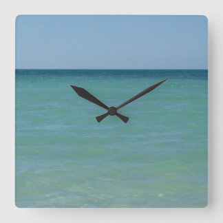 Caribbean Sea Wall Clock Vierkante Klok