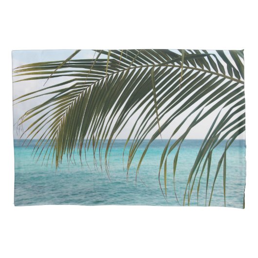 Caribbean Sunrise Ocean Palm 1 Kussensloop (Voorkant)
