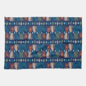 Caribbean Tribal Mudcloth: feestelijk blauw, Sinaa Theedoek (Horizontaal)