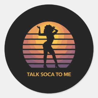 Caribbean Vibes Ontwerp voor een Soca Dancer Ronde Sticker