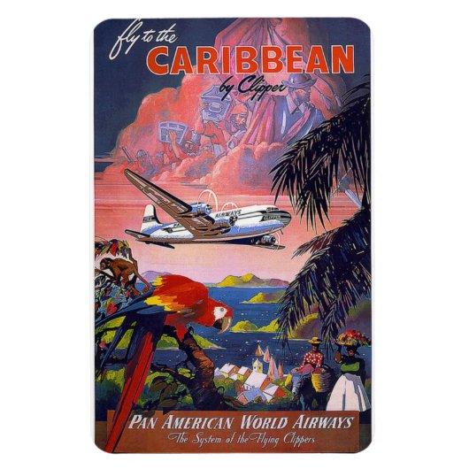 Caribbean Zee Beach Vakantie Magneet (Verticaal)