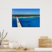 Caribisch blauw poster (Keuken)