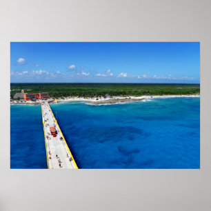 Caribisch blauw poster