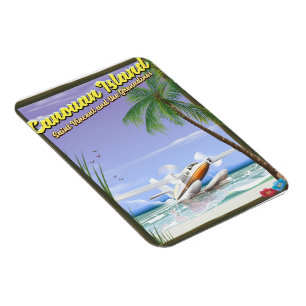 Caribisch, Canouan eilanden paradijs poster. Magneet