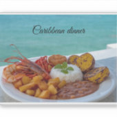 Caribisch diner sticker (Voorkant)