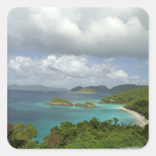 Caribisch gebied, Amerikaanse Maagdeneilanden, St. Vierkante Sticker