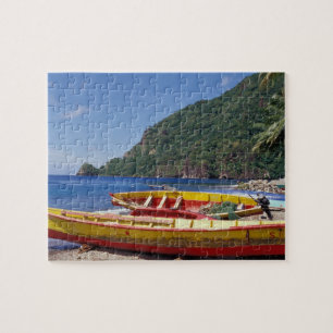 Caribisch gebied, BWI, St. Lucia, Zeilboten, Soufr Legpuzzel