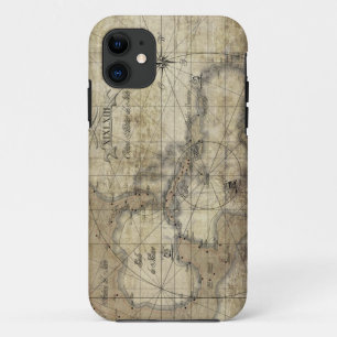 Caribisch gebied - oude kaart iPhone 11 hoesje