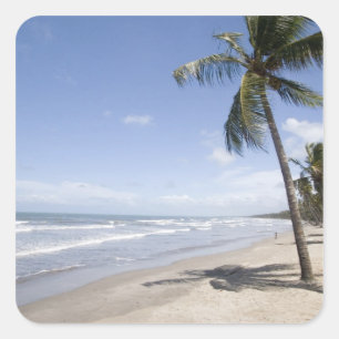Caribisch gebied - Trinidad - Manzanilla Beach op Vierkante Sticker