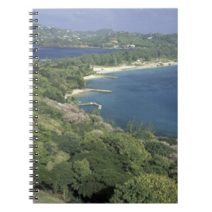 Caribisch gebied, West-Indië, St. Lucia. Uitzicht Notitieboek