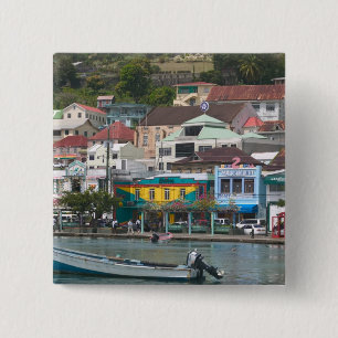Caribisch, GRENADA, St. George's, St. George's Vierkante Button 5,1 Cm