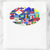 caribisch ovale sticker (Tas)