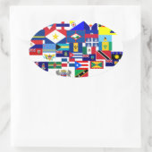 caribisch ovale sticker (Tas)