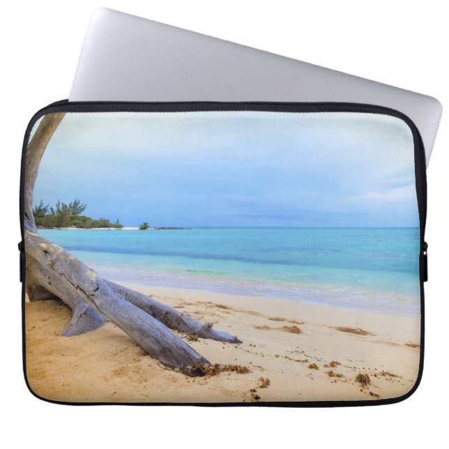 Caribisch strand laptop sleeve (Voorkant)