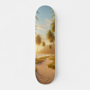 Caribisch/tropisch/Hawaïaans strand zonsondergang Skateboard