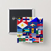 caribisch vierkante button 5,1 cm (Voorkant /achterkant)