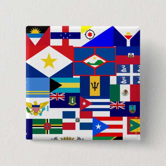 caribisch vierkante button 5,1 cm (Voorkant)