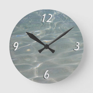 Caribisch Water Abstract Blauw Natuur Ronde Klok