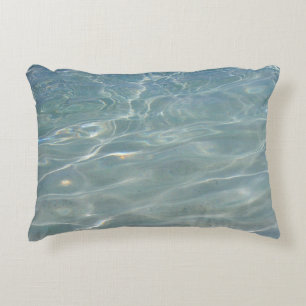 Caribische Abstracte waterblauwe Natuur Decoratief Kussen
