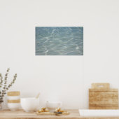Caribische Abstracte waterblauwe Natuur Poster (Keuken)