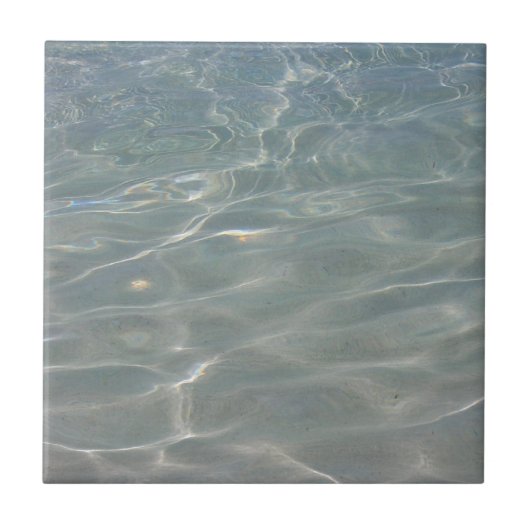 Caribische Abstracte waterblauwe Natuur Tegeltje (Voorkant)