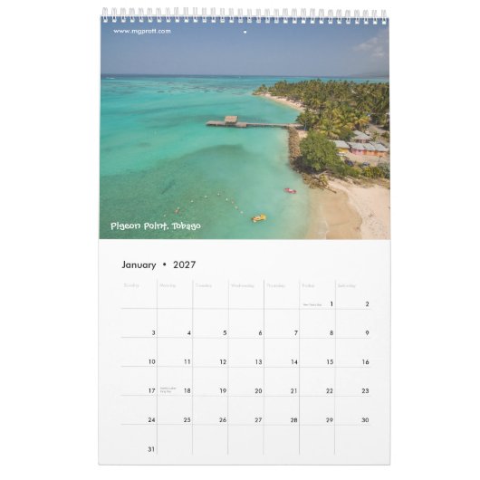Caribische agenda kalender (Jan 2027)