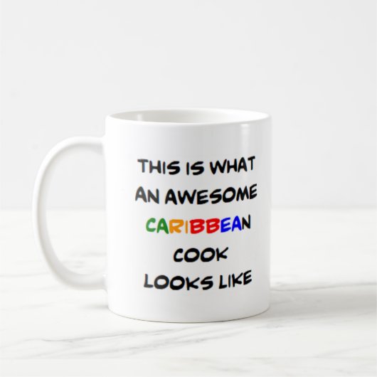 caribische boon, geweldige koffiemok (Links)