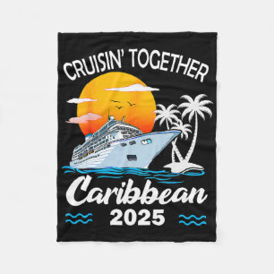 Caribische cruise 2025 Familie vakantie samen vare Fleece Deken