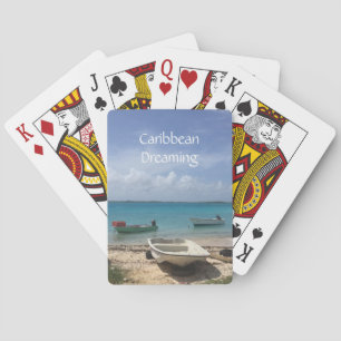 Caribische dromen Bonaire Vissersboten Oceaan Pokerkaarten