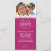 Caribische Eilanden Trouwprogramma Foto Keepsake Programma (Achterkant)