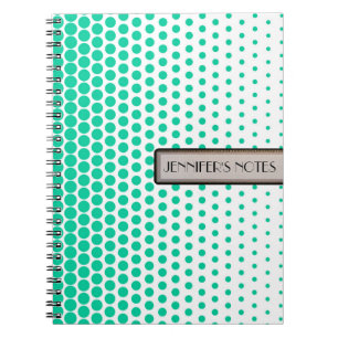 Caribische groene stippen elegante moderne witte notitieboek