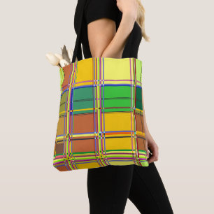 Caribische Kleurrijke Stof Madras Tartan Draagtas