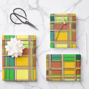 Caribische Kleurrijke Stof Madras Tartan Inpakpapier Vel