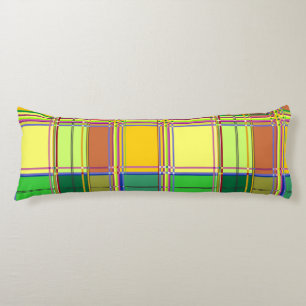Caribische Kleurrijke Stof Madras Tartan Lichaamskussen