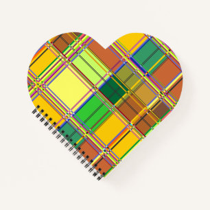 Caribische Kleurrijke Stof Madras Tartan Notitieboek