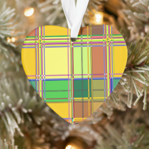 Caribische Kleurrijke Stof Madras Tartan Ornament