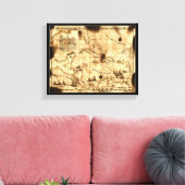 Caribische schatkaart canvas afdruk (Insitu (Woonkamer))