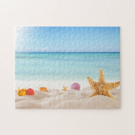Caribische schelpen legpuzzel