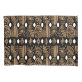 Caribische Tribal Mudcloth: Zwart, Wit, Goud Kussensloop (Voorkant)
